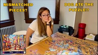 Building a 2000 Piece Thomas Kinkade Disney Mickey and Minnie in Mexico Puzzle in 6 Minutes [upl. by Honniball810]