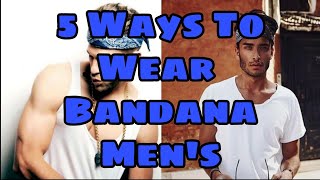 Bandana Style Ideas  5 Ways to wear Bandana Bandana Styles For Men bandana mensfashion shorts [upl. by Anerec]