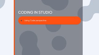 Using quotCodequot perspective in Studio [upl. by Tessi]