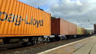 GBRf Intermodal Freight Move 66705 4S57 Lancaster 17102024 [upl. by Denys644]