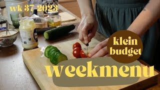 weekmenu week 37  klein budget  boodschappen [upl. by Chura]