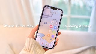 iPhone 13 Pro Max Gold 512GB 🤍 Unboxing  accessories ☁️  ASMR [upl. by Adolph]