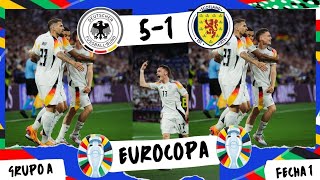 ALEMANIA 51 ESCOCIA  EUROCOPA 2024  GOLES RESUMEN Y ANÁLISIS [upl. by Rebliw]