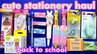 STATIONERY HAUL back to school cute erasers BT21 pens pencils [upl. by Ecydnarb]