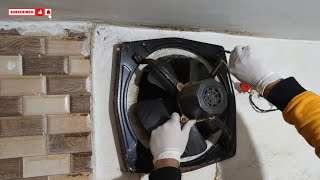 How to clean exhaust fan in kitchen  kitchen exhaust fan cleaning  Step by Step Restoration [upl. by Jelene860]