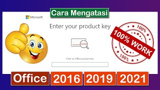 GAMPANG‼ Begini CARA MENGATASI ENTER YOUR PRODUCT KEY MICROSOFT OFFICE 2016  2019  2021 Pakai CMD [upl. by Miner]