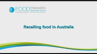 Recalling food in Australia [upl. by Nedarb]