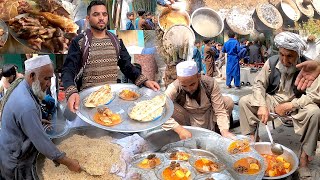 Kabuli Pulao recipe in Wedding Ceremony  Rush on Afghans wedding  Kurma  Afghanistan street food [upl. by Terencio922]