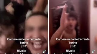 Rivolta nel carcere Minorile di Torino su TikTok finiscono alcuni momenti della protesta [upl. by Radnaskela]