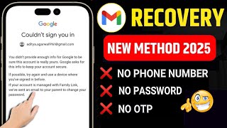 Google Account Recovery 2025  How to Recover Gmail Account without 2 Step Verification 2025 [upl. by Collayer]