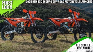 2025 KTM EXCF And KTM EXCW Enduro Offroad Motorcycles Launched  First Look [upl. by Einnalem]