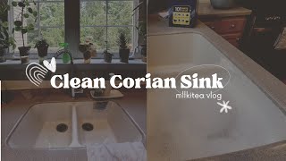 How To Clean A Corian Sink  Kitchen Sink [upl. by Odelle]