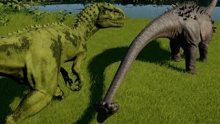 Jurassic World Evolution  Ankylodocus vs Indominus Rex Camouflage 1080p 60FPS [upl. by Gilchrist58]