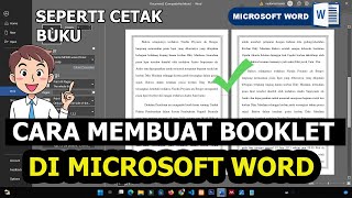 cara membuat buku di word  cara membuat booklet [upl. by Milak]