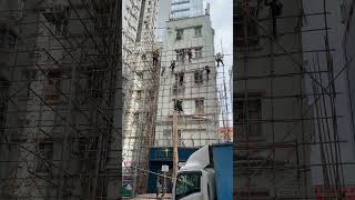 2024年9月7日尖沙咀金巴利道順輝大廈 築棚 搭棚工程進行中 Bamboo scaffolding Kimberley Road Tsim Sha Tsui 搭棚 築棚 bamboo [upl. by Hilbert]