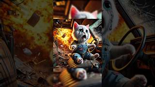 Car crashed kitten dying fireshorts [upl. by Valoniah136]