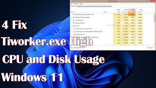 Tiworker exe High CPU and Disk Usage in Windows 11  4 Fix [upl. by Guendolen595]