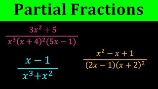 Partial Fractions  Linear Factors Some of which are Repeated  Calculus  Part 3 [upl. by Snowman]