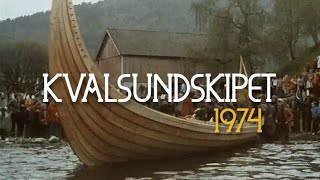 Kvalsundskipet 1974 Ut av saganatta  på vei til museum [upl. by Ahsiled]