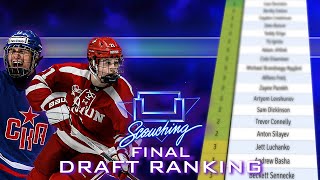 FINAL NHL DRAFT RANKINGS Scouching Live [upl. by Asylla]