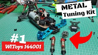 This is the Best Upgrades Kit for Wltoys 144001 METAL Kit Parts Arms Drive Shaft Accessories [upl. by Aniratac]