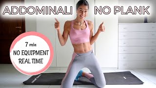 7 min ADDOMINALI DA STESI NO PLANK  Silvia Fascians [upl. by Ehsrop]