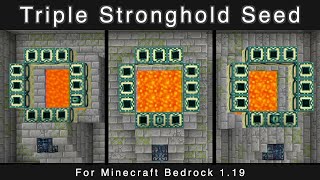 Triple Stronghold Seed  Minecraft Bedrock 119 [upl. by Zurn]