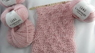 Tunesisch häkeln  Schal im Sternchenmuster aus Cashmere plus von LANG YARNS  Veronika Hug [upl. by Abrams852]