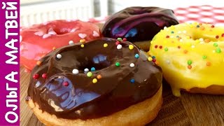 Американские Пончики Донаты Покрытые Шоколадом  Donuts Recipe English Subtitles [upl. by Whallon]