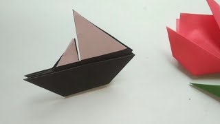 How to make paper boat ⛵  diy simple boat 🚢 [upl. by Claybourne186]