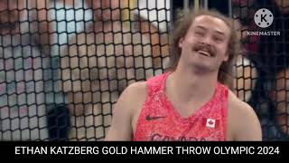 ethan katzberg hammer throw ethan katzberg gold in hammer throw Olympic 2024 [upl. by Cila126]