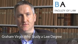 Graham Virgo Why Study a Law Degree [upl. by Syah]