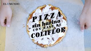 Pizza sin harina con base de coliflor [upl. by Ramsa]