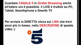 Guardare CANALE 5 in Streaming anche allestero [upl. by Aleicarg40]