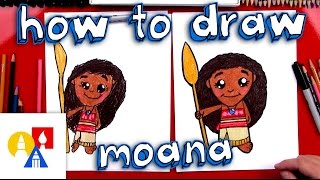 How To Draw A Cartoon Moana [upl. by Salim]