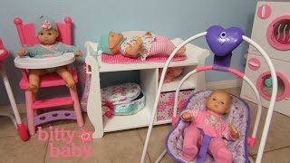 BITTY BABY Doll Washer Dryer  Changing TableHigh chair  You amp Me Swing Daphnee Bella  Ella [upl. by Vincents386]