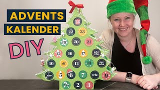 🎄DIY – Adventskalender aus Klopapierrollen mit Vorlage [upl. by Elocen]