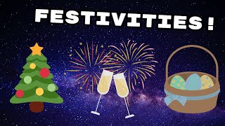 Festividades en inglés Festivities [upl. by Cecilla]