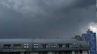 Strong thunderstorms with hail Ostrava CZ  050512 [upl. by Idnat]