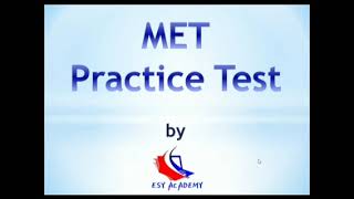 MET exam  Listening Practice Test [upl. by Emalia470]