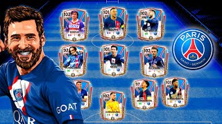 I Built Legendary PSG Squad Ft Messi Neymar Ronaldinho  Special Edition Squad FC Mobile 24 [upl. by Enomahs]