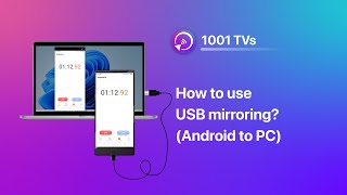 How to use USB mirroring in 1001 TVs Mirror Android to PC [upl. by Sokul370]