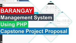 Barangay Management System Capstone Project Proposal [upl. by Sean]