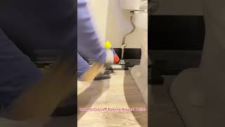 How To Cut LVT FLOORING Around Toilet [upl. by Eittak387]