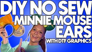 Minnie Mouse Ears DIY Tutorial  Will It DTF [upl. by Ralfston]