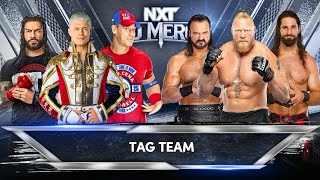 Cody Rhodes Roman Reigns amp John Cena vs Brock Lesnar Drew Mcintyre amp Seth Rollins  Tag Team Match [upl. by Aileno]