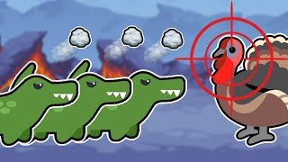 HUNTING Turkeys with TRIPLE CROCODILE in Super Auto Pets [upl. by Vashtee]