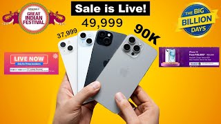 Big iPhone Price Drops 🔥😍  Flipkart BBD amp Amazon Great Indian Festival Sale is Live Now HINDI [upl. by Nodrog]