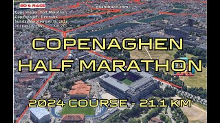 Copenhagen Half Marathon 2024 fly over the halfmarathon course [upl. by Iluj]