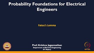 mod09lec65  Fatou’s Lemma [upl. by Croteau]